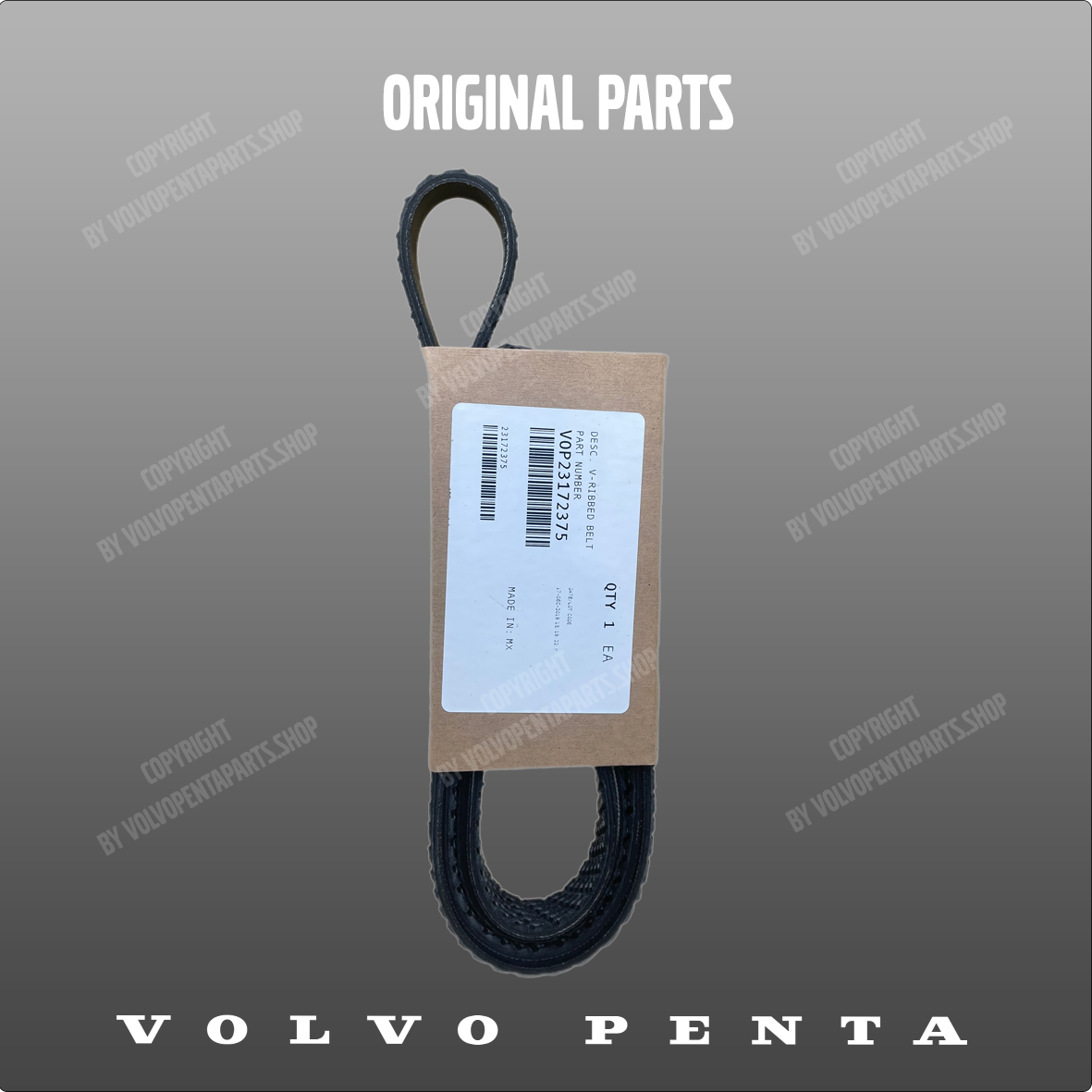 Volvo Penta v-ribbed belt 23172375