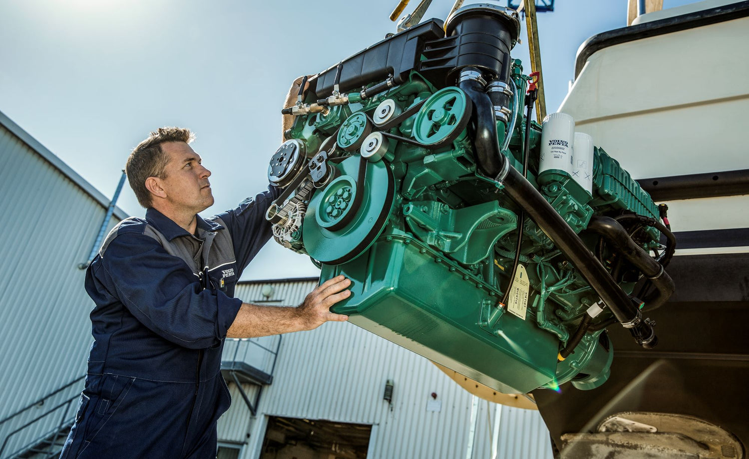 Volvo Penta service på motor
